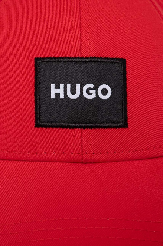 Akcesoria HUGO czapka z daszkiem bawełniana 50496409 czerwony