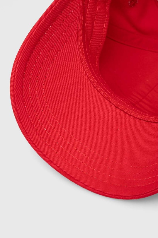 HUGO czapka z daszkiem bawełniana czerwony 50496409