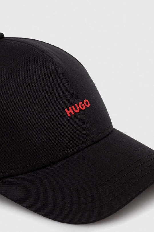 HUGO czapka z daszkiem bawełniana 50496415 czarny AW23