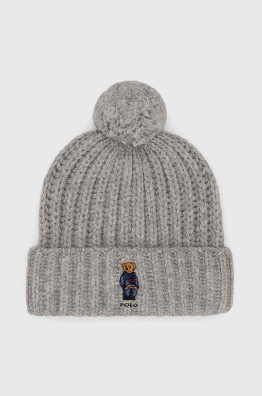 Polo Ralph Lauren czapka wełniana wełna szary 455922982