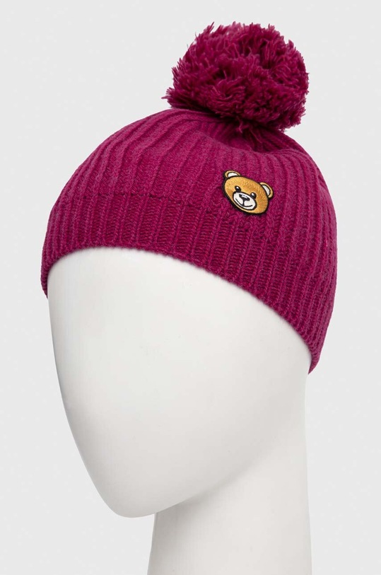 Moschino czapka wełniana M2958.65375 fioletowy AW23