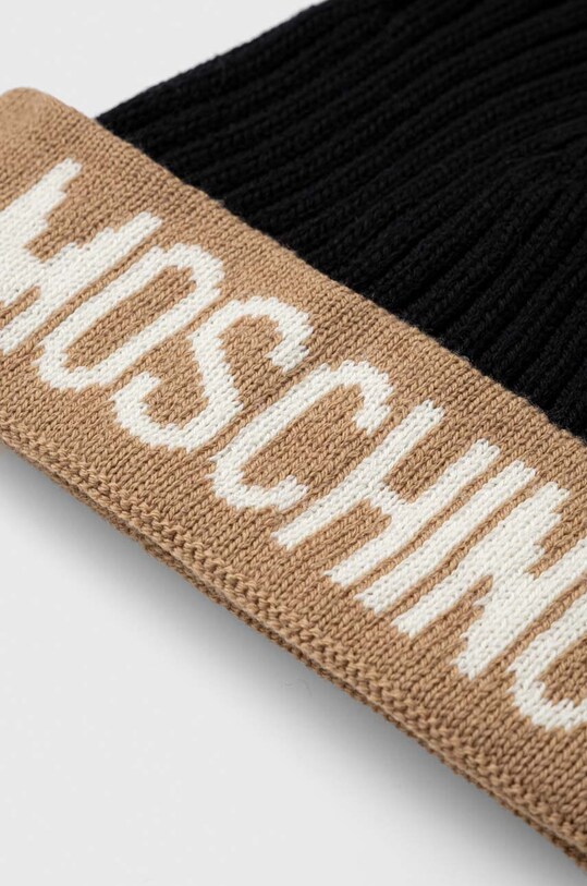 Шерстяная шапка Moschino M2994.65373 бежевый AW23