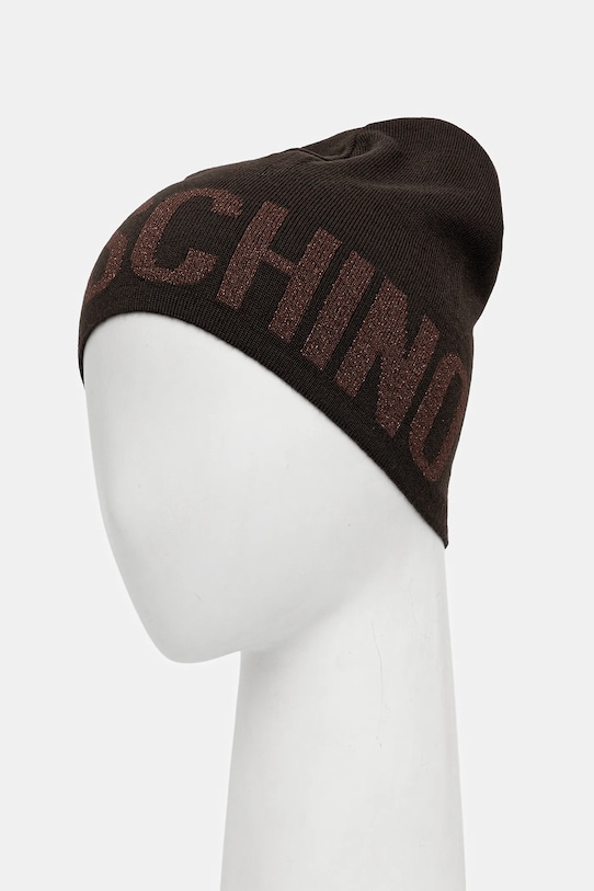 Moschino czapka z wełną M2997.65165 brązowy AW25