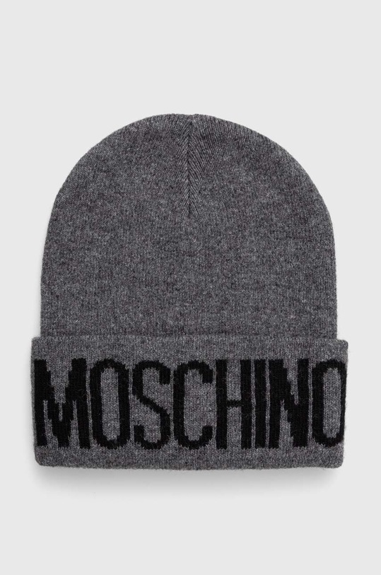 Moschino czapka wełniana melanż szary M5672.60091