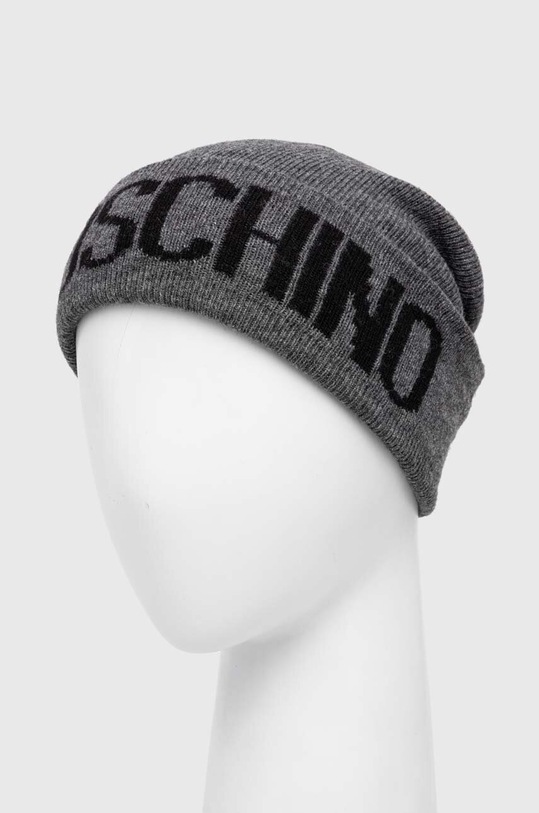 Moschino caciula de lana M5672.60091 gri AW23