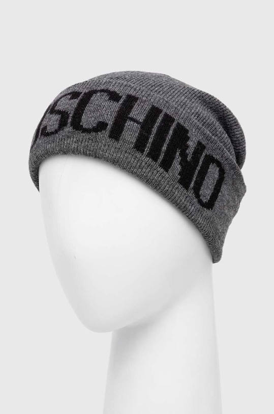 Moschino czapka wełniana M5672.60091 szary AW23