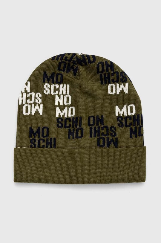 Vlnená čiapka Moschino vlna zelená M5748.60098