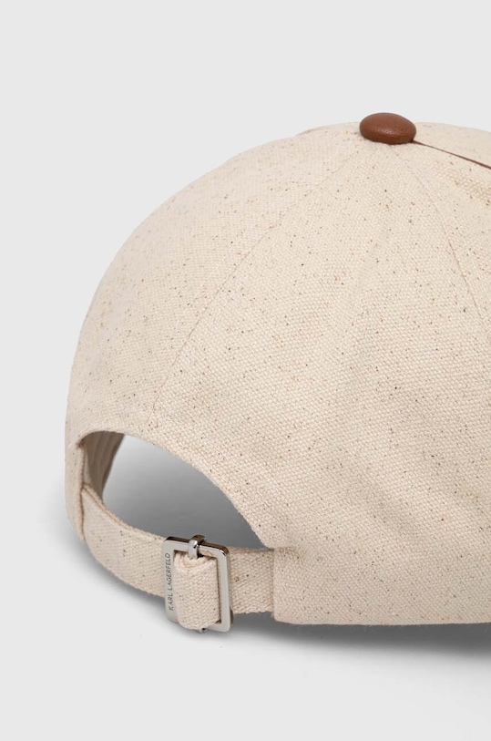 Karl Lagerfeld czapka z daszkiem bawełniana 235W3404 beżowy SS24