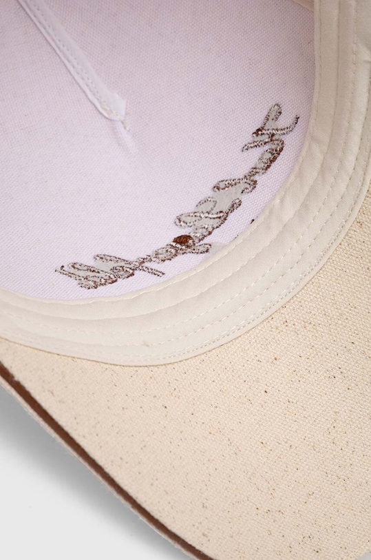 Karl Lagerfeld czapka z daszkiem bawełniana beżowy 235W3404