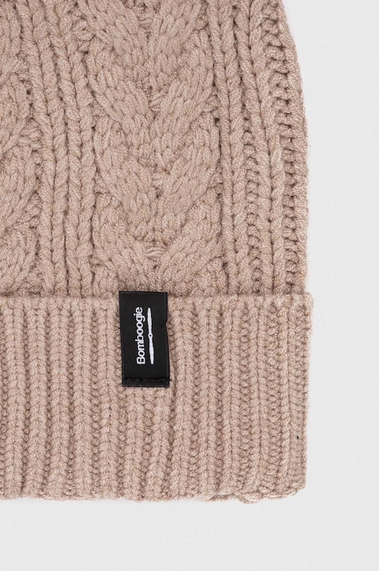 Akcesoria Bomboogie czapka z domieszką wełny LW8270TTRWO beżowy