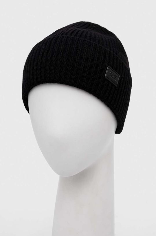 Вълнена шапка EA7 Emporio Armani 280095.3F104 черен AW23
