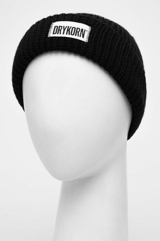 Μάλλινο σκουφί Drykorn 94796.422001 μαύρο AW23
