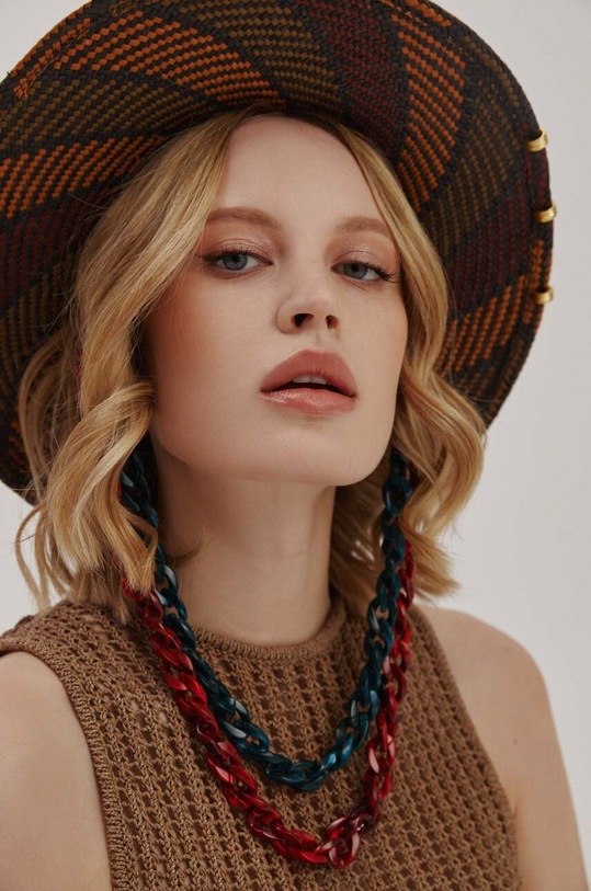 LE SH KA headwear kapelusz Double Chain Red Fedora DoubleChainRedFedora multicolor AW23