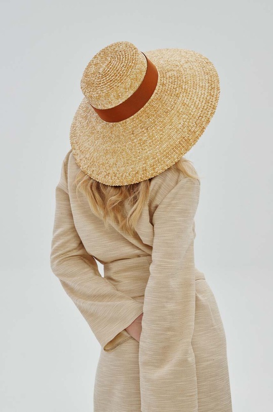 LE SH KA headwear kapelusz Straw Veil StrawVeil beżowy AW23