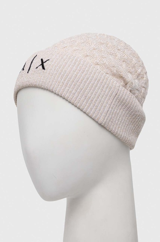 Armani Exchange czapka z domieszką wełny 944661.3F304 złoty AW23