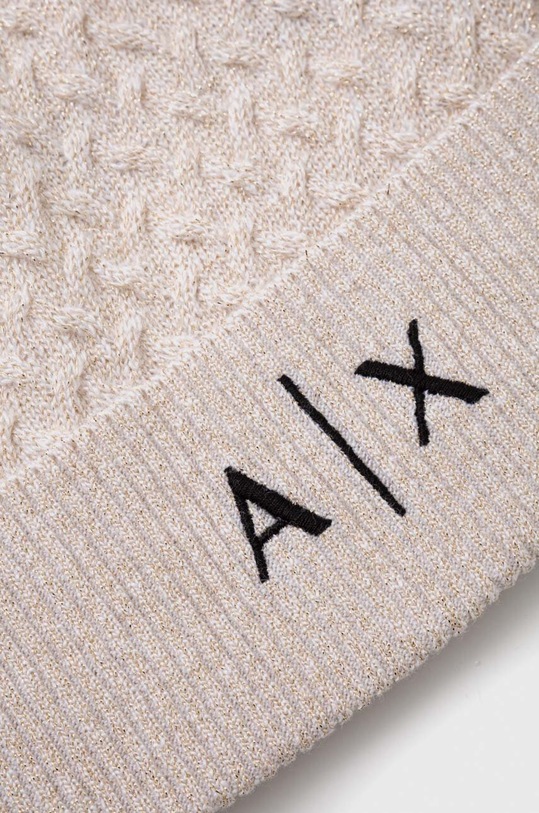 Akcesoria Armani Exchange czapka z domieszką wełny 944661.3F304 złoty