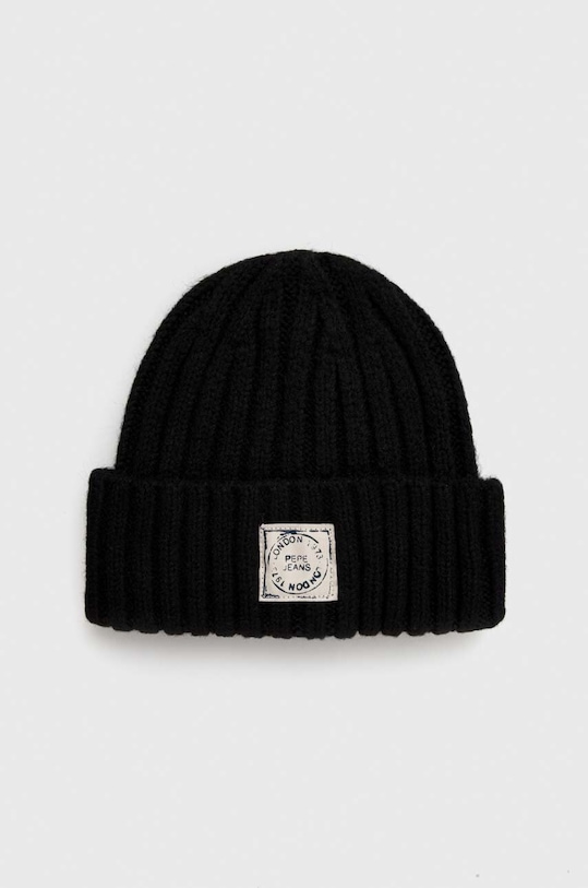 Čiapka Pepe Jeans hrubá čierna PL040347.999