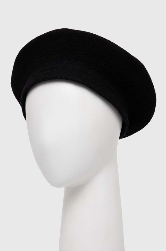 Sisley beret wełniany wełna czarny 6GCVW41A4.700..