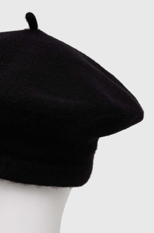 Sisley beret wełniany 6GCVW41A4.700.. czarny AW23