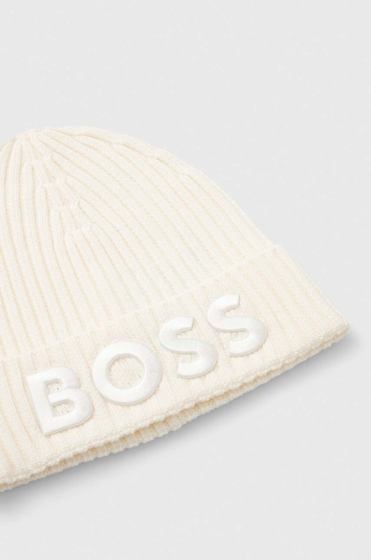 Akcesoria BOSS czapka wełniana 50497815 beżowy