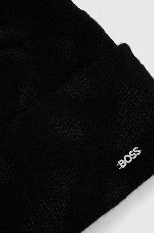 Akcesoria BOSS czapka z domieszką wełny 50501029 czarny