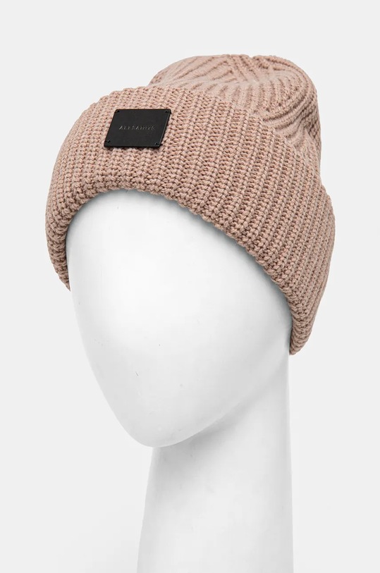 Čiapka s prímesou vlny AllSaints AS101343 béžová AW24