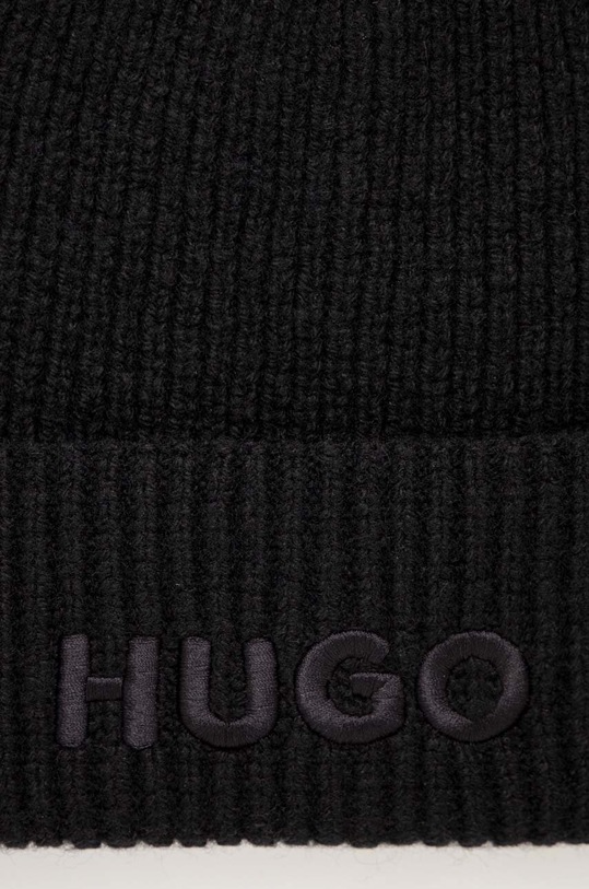 Αξεσουάρ Σκουφί από μείγμα μαλλιού HUGO 50500970 μαύρο