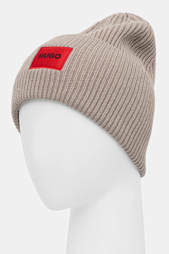 Vlnená čiapka HUGO 50502579 béžová AW25