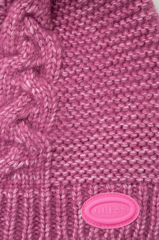 Akcesoria Guess czapka z domieszką wełny AW9975.WOL01 różowy