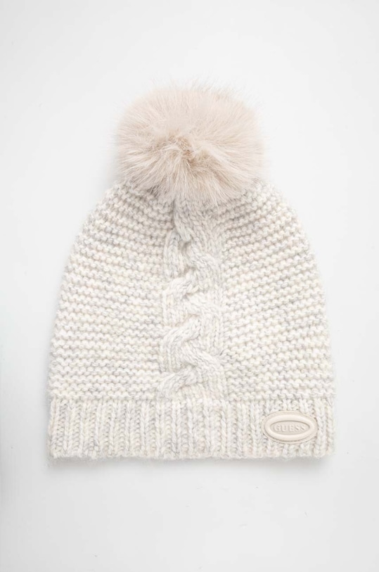 Guess czapka z domieszką wełny melanż szary AW9975.WOL01