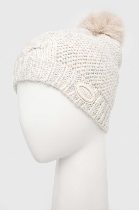 Guess czapka z domieszką wełny AW9975.WOL01 szary AW23