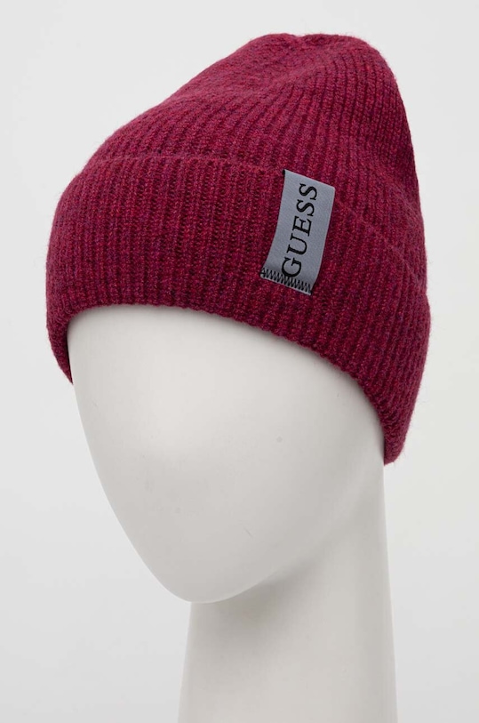 Аксессуары Шапка с примесью шерсти Guess AW9962.WOL01 фиолетовой