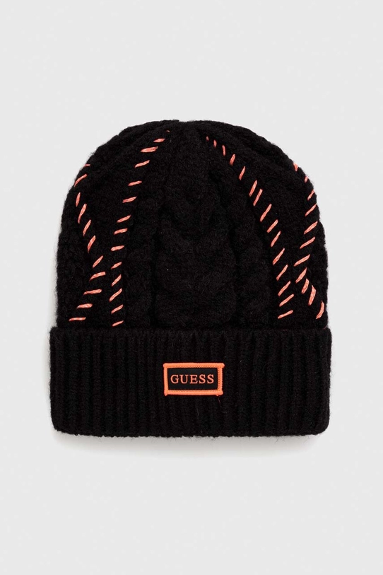 Шапка Guess аплікація чорний AW9972.WOL01