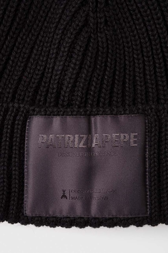 Akcesoria Patrizia Pepe czapka wełniana 2F0048.K070 czarny