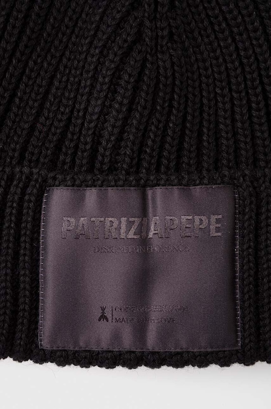 Akcesoria Patrizia Pepe czapka wełniana 2F0048.K070 czarny
