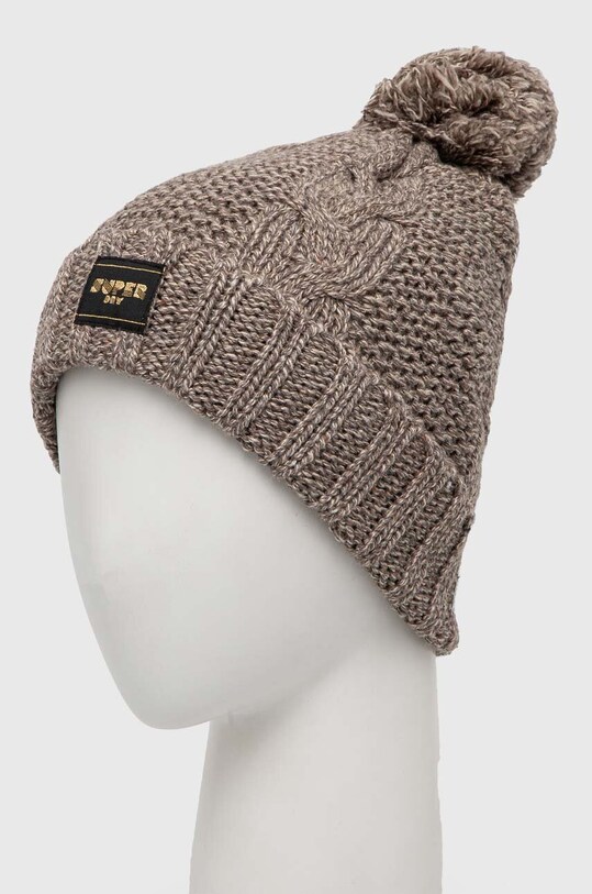 Шапка з домішкою вовни Superdry W9010163A.1JO бежевий AW23