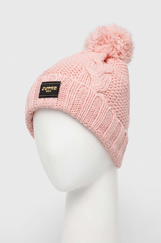 Superdry czapka z domieszką wełny W9010163A.1JS różowy AW23