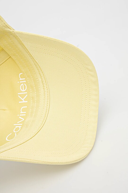Βαμβακερό καπέλο του μπέιζμπολ Calvin Klein κίτρινο K60K610525