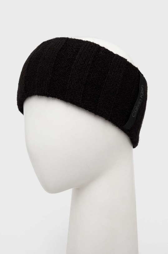 Κορδέλα από μείγμα μαλλιού Calvin Klein K60K611132 μαύρο AW23