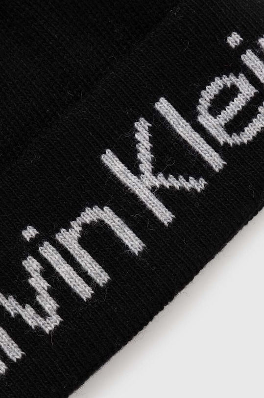 Calvin Klein czapka z domieszką wełny K60K611151 czarny AW23