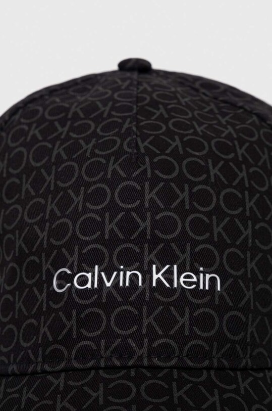Βαμβακερό καπέλο του μπέιζμπολ Calvin Klein K60K611152 μαύρο AW23