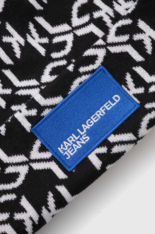 Akcesoria Karl Lagerfeld Jeans czapka z domieszką kaszmiru 236J3408 czarny