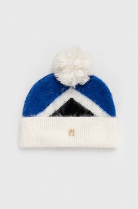 Tommy Hilfiger czapka z domieszką wełny z domieszką wełny granatowy AW0AW15305