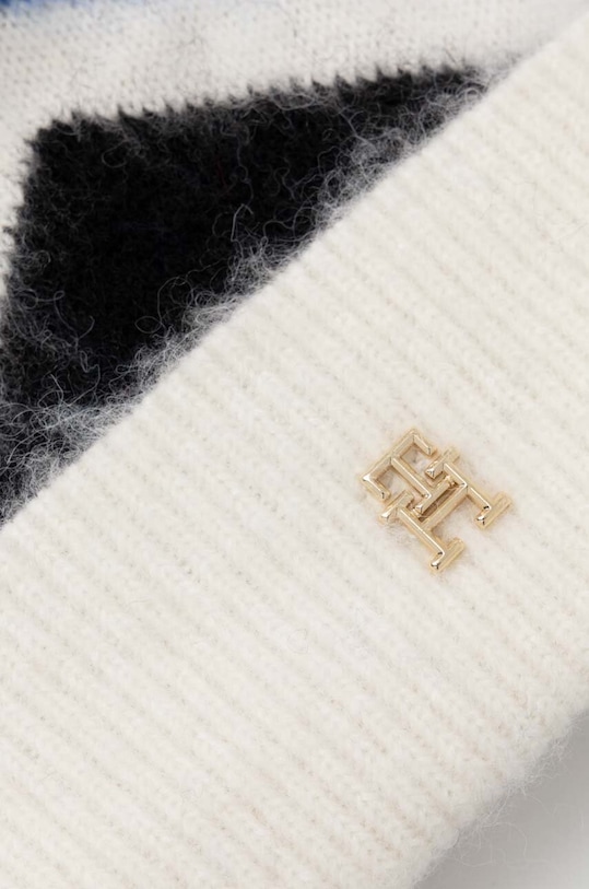 Akcesoria Tommy Hilfiger czapka z domieszką wełny AW0AW15305 granatowy