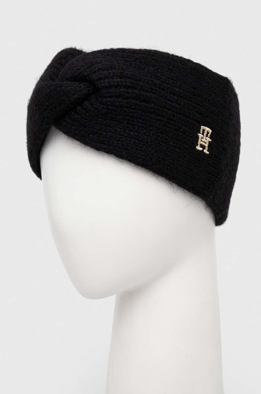 Čelenka s prímesou vlny Tommy Hilfiger AW0AW15308 čierna AW23