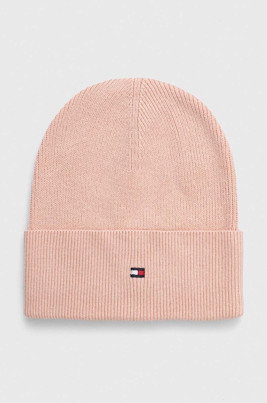 Tommy Hilfiger czapka z domieszką kaszmiru z domieszką wełny różowy AW0AW15309