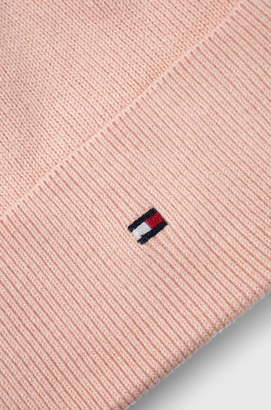 Akcesoria Tommy Hilfiger czapka z domieszką kaszmiru AW0AW15309 różowy