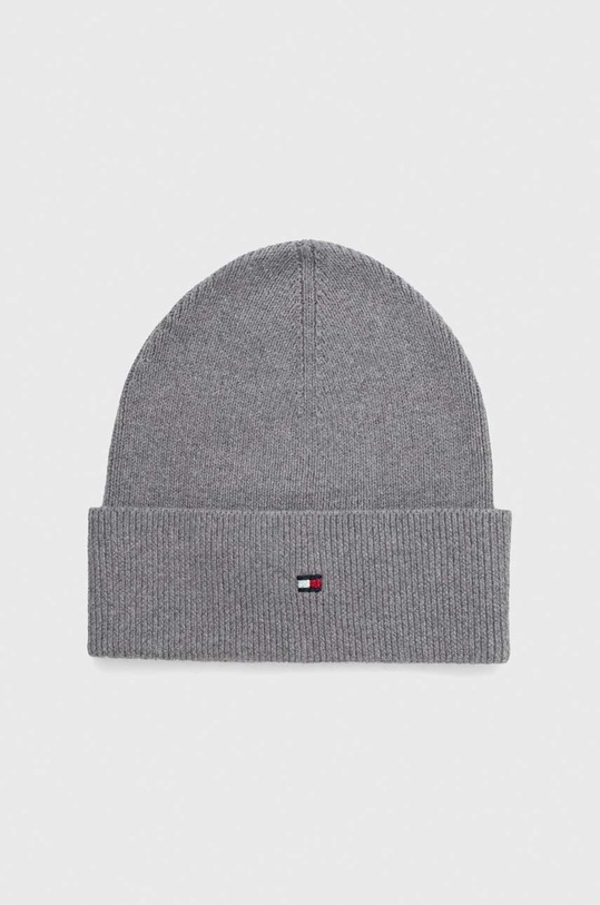 Tommy Hilfiger czapka z domieszką kaszmiru z domieszką wełny szary AW0AW15309