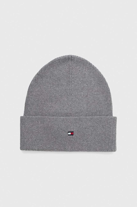 Tommy Hilfiger czapka z domieszką kaszmiru z domieszką wełny szary AW0AW15309
