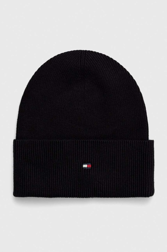 Tommy Hilfiger czapka z domieszką kaszmiru z domieszką wełny czarny AW0AW15309